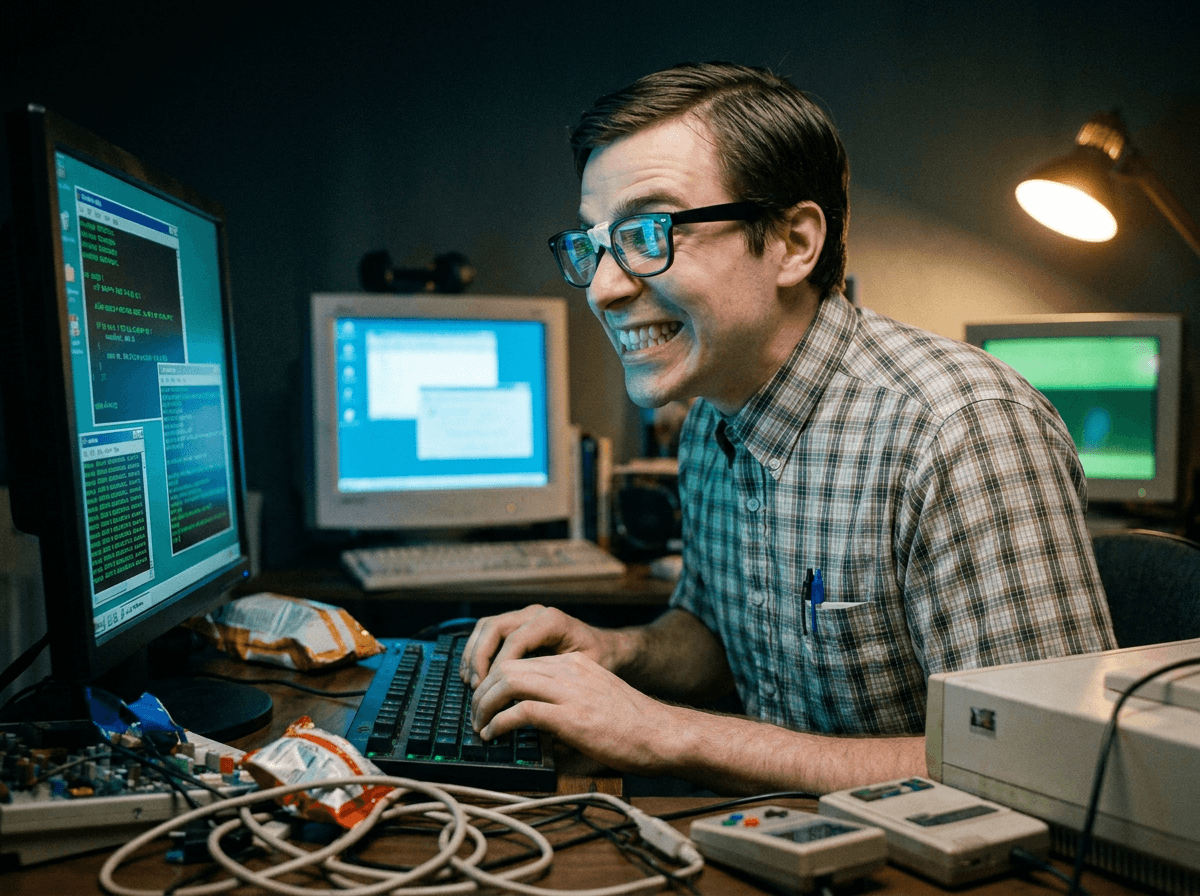 Nerd building a website